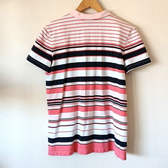 Tommy Hilfiger Pink Striped Preppy Polo - Picture 2 of 4